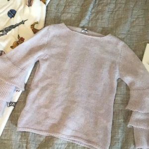 Purple bell sleeved sweater